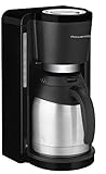Rowenta CT3818 Filterkaffeemaschine Adagio Milano | Edelstahl- Thermokanne | 10-15 Tassen| Fassungsvermögen 1,25 L | Automatische Abschaltung | 850 Watt| 26.5 x 27 x 38.5 cm| Schwarz/ Edelstahl