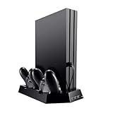 OSTENT Dual Controller Ladegerät Lüfter USB Hub Vertikale Ständer für Sony PS4 / Slim/Pro Konsole