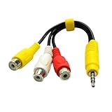 Avejjbaey 3 5mm Zu 3RCA Sound Kabel Splitter Anschlüsse Ersatz Für Telefon Tablet Heimkino Verstärker Lautsprecher Stereo