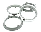 4x Zentrierringe 70,1 x 66,6/70.1 auf 66.6 Grau kompatibel mit Dezent