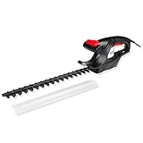 WALTER Elektro-Heckenschere 450 W – Präzisionsklinge aus U-Stahl, 408 mm Schnittlänge, Sicherheitsbremssystem, Ergonomischer T-Griff, 2-Hand-Schutzschalter, Ideal für Gartenpflege & Hecken schneiden