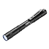 Lepro UV Taschenlampe, 365nm UV Lampe mit Clip, Batteriebetrieben Schwarzlicht Taschenlampe, Vielseitig & Tragbar Bernstein Lampe für Lecksuche, Haustierurin und Falschgeld-Erkennung