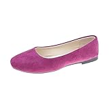 Damen und Mädchen, einfarbig, große Größe, Slipper, flach, bequem, lässig, Einzelschuhe, modische Sandalen, hot pink, 40.5 EU Schmal