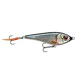 Savage Gear Deviator Swim - Jerkbait, Farbe:Roach (Rotauge), Länge/Gewicht/Schwimmverhalten:12.5cm / 50g / langsam sinkend