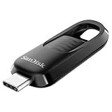 SanDisk Ultra Slider USB-Type-C-Laufwerk 512 GB (USB-Flash-Laufwerk, einziehbarer Anschluss, USB 3.2 Gen 1, bis zu 400 MB/s) Schwarz