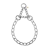 Sprenger Hundehalskette mit Durchzugskette 3mm I Edelstahl rostfreie Hundehalsband für kurz- und langhaar Hunderassen bis 55 kg, schwarz (45 cm)