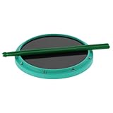 KIMISS 12'' Drum Pad Percussion Training Carbonfaser Rutschfeste, Stoßdämpfende Matte mit Drumsticks für Anfänger – Ideal Zum Üben überall! (meeresgrün)