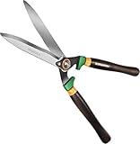 GRÜNTEK Heckenschere Panther 540 mm, Gartenschere u. Strauchschere, manuell, hochwertige Stahlklingen, Wellenschliff, ergonomische Eschenholzgriffe, sehr gute Schärfbarkeit, Profi Gartenheckenschere