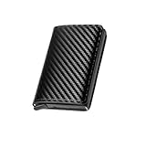 OHYER kreditkartenetui Damen kartenportmonai Damen personalausweis hülle Ausweishülle Kartenhülle Kreditkartenmappe Scheckkartenhülle Ausweishülle (Aluminiumlegierung, Schwarz, 10,3 * 6,6 cm)