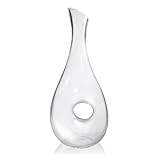 AZKEEGREY Dekanter Rotwein 1.2L Weinkaraffe, Bleifreie Decanter Wein Weindekanter Handgemacht, Rotwein Dekanterwein für Weinliebhaber Weingeschenke