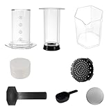 DFJOENVLDKHFE Große Kapazität French Press Kaffeekanne Tragbare Camping Reise Kaffeekanne Home Glaspresse Kaffeekanne Multifunktionale Kaffee Hand Glaskanne Geeignet for Zuhause Reisen und Camping(C)