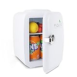 4L Mini Kühlschrank, 2 in 1 Tischkühlschrank mit Kühl- und Warmhaltefunktion, AC 220V im Haushalt / DC 12V-Buchse im Auto, Leise für Auto Schlafzimmer Büro Garten, Picknick Reisen Zeltplatz