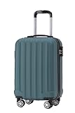 BEIBYE TSA-Schloß 2080 Hangepäck Zwillingsrollen Reisekoffer Koffer Trolley Hartschale Handgepäck M(Boardcase) (Dunkelgreen, M)