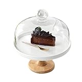 IUokLU Käseplatten-Abdeckungen Porzellan-Servierplatte Obstkonservierungsabdeckung Glaskuppel Eiscreme-Keks-Abdeckung Western-Restaurant Hochzeitstablett,Weiß - 11 x 11 x 12 Zoll