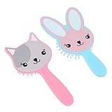 Happyyami Niedliche Massage Haarbürste Luftpolster Kamm Für Kopfhaut Massage Für Haarstyling Und Friseursalon Katzen Und Hasen Design Für Reisen