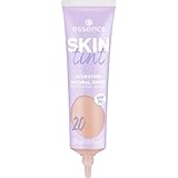 essence SKIN tint, Make-up, Nr. 20, Nude, feuchtigkeitsspendend, natürlich, vegan, ölfrei, UVA- und UVB-Filter + SPF 30, ohne Parfüm, 1er Pack (30ml)