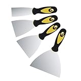4-teiliges Spachtelmesser-Set – rostbeständige Gipskelle, Farbkelle, Edelstahlkelle mit Kunststoffgriff (2', 3', 4', 5')