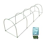 QUXVUIS DIY Gewächshaus Set für funktionale und stilvolle Gartenaufrüstung, Gartenpflanzenabdeckung, Frostschutzabdeckung und Hilfe bei der Vermeidung von Frost, tragbares Gewächshaus mit regenfester