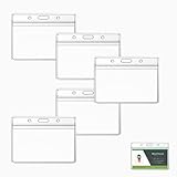 CCLKHY 5 Pcs Kartenhüllen Transparent, ID Ausweishalter, Kartenhülle Namensschilder, für Studentenausweise, Business Ausstellung Karten, Visitenkarten, Buskarten