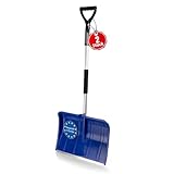 BigDean 2 Stück Schneeschaufel mit Teleskopgriff – Schneeschieber Made in Europe