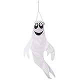 DASHUAIGE Halloween Windsäcke Flagge Geist Windsack im Freien hängende Dekoration für Halloween Haus Vorgarten Terrasse Rasen Garten Dekorationen (43 Zoll)