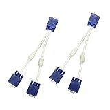Gadpiparty 2 STÜCK Vga Splitter Kabel Dual Vga Ausgang Video Adapter Kabel für Monitor Tv Bildschirmduplizierung Stabile Übertragung Flexibles Abs material Installieren