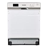 Telefunken ES60T14E Teilintegrierter Geschirrspüler, Einbauspülmaschine, 60 cm, 14 Maßgedecke, 6 Programme, Überlauf- & Rücklaufschutz, inkl. Besteckkorb White