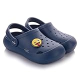 LEMIGO Leichte Kinder Clogs Eva mit Pin Jungen und Mädchen Gartenschuhe Badelatschen Hausschuhe G. 23-36 EU, 880 Lemigoose (Marineblau, 23/24)