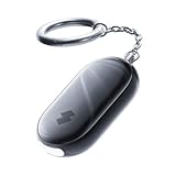 SwitchBot Persönlicher Taschenalarm für Frauen mit 130dB Sirene und Blitzlicht, IP65 Selbstverteidigungs Schlüsselanhänger mit Ortung, Perfekt für Frauen, Kinder und ältere Menschen, Schwarz