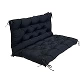 Qcesorib Garden Gartenbank-Auflage, Bankauflage mit Spannseil, Dickes Bankkissen mit Kissen, Wasserdicht, für Sitzbank Gartenbank und Paletten Bankkissen Indoor und Outdoorkissen