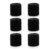 303 Athletics Power Sweatband - 6 Schwarze Baumwoll Schweissbänder für Handgelenke, schweißabsorbierendes Fitness Schweißband für Männer & Frauen für jeden Sport: Fußball, Fitness, Basketball, Tennis