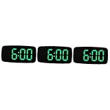 Alipis 3 Stück Geführter Elektronischer Wecker Alarm Digitaluhr Großes Display Led-wecker Wecker Für Schlafzimmer Nachttischwecker Nachttisch Geführte Uhr Nachttischuhr Abs Green