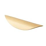 BCOMFY 1 STÜCK Kupfer Gold Schrankgriffe Schubladenknöpfe Schwarz Küchengriffe Schranktürgriffe Halbmond Möbelgriff Türbeschläge(Gold 32mm)