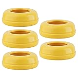 Replacement Collar Rings - 5X Replacement Screw Collars, Leakproof Baby Bottle Rings, Feeding Bottle Screw Caps, Food-Grade Feeding Bottle Accessories Leak-Proof For Baby Feeding Bottles