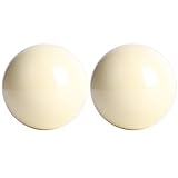 BuyWeek Billardkugeln Weiß, 2 Stück 5,72 cm Billiard Kugel Billardtisch Training Spot Cue Ball Harz Snooker Billiard Bälle