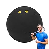 Schlägerball Schlägerbälle - Gummi Sportball 38mm Doppelpunkt Gelber Punkt - Squashball Langsames Spiel Handball Pro