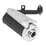 Motorrad Auspuff Schalldämpfer, Roller Auspuff Metalllegierung Rostfrei Scooter-Auspuffrohr für Quad ATV Mini Bikes