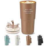 Homealexa 600ml Kaffeebecher to go Thermobecher Kaffee to go Isolierbecher 304 Edelstahl Trave Mug Reisebecher 360° Trinköffnung Schlanker Thermo Becher