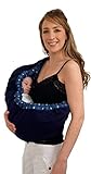 Neugeborene Tragedecke Baby Carrier Sling für Reisen Umhängetasche Tragetasche Verstellbarer Stillumhang Wickeltrage für Kleinkinder (Blau Meeresblume)