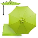 6/8 Rippen Sonnenschirm Ersatzbezug 2/2.3/2.5/2.7/3/3.5M, UV Schutz Marktschirm Ersatzbespannung, für Strand Terrasse Garten (Light Green,8ribs-2.7m/8.9ft)