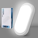 Kellerlampe LED Deckenleuchte 18W 1800LM, IP65 Feuchtraumleuchte, Wandleuchte LED Lampe Ovalleuchte Neutralweiß 4000K, Kellerleuchte für Flur Keller Badzimmer Garten Garage Balkon