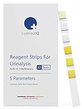 10x LuxmedIQ Urin Teststreifen 5 Parameter - Blasenentzündung, Harnwegsinfekt, Nierenerkrankung & Diabetes sicher erkennen - Indikator für Leukoyzten, Nitrit, Blut, Eiweiß, Glukose