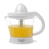 ADLER Elektrische Zitruspresse, 40W Leistung, Zwei austauschbare Presskegel
