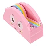 Happyyami 1 Satz Kleiner Monster-Klebebandhalter Packband mit Abroller Klebebandspender für Packbandspender Desktop Tragbarer Klebebandspender Plastik Rosa