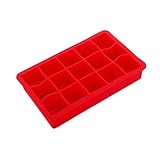 WATIIFUFU 15 Mulden Silikon Eiswürfelform Rot DIY Eisziegelform Für Eis Gelee Und Fondant Wiederverwendbare Eisformen Für Kreative Desserts Und Snacks