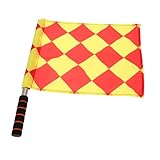 UPKOCH Befehlsflagge Schiedsrichterflagge Fußballflagge Signalflagge Fußball Schiedsrichter Signal Flagge Fußball Schiedsrichter Flagge Schiedsrichterfahne Flagge für Fußballspiele Metall