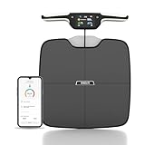 Sensolite Personenwaage mit Körperfettanalyse - Körperanalysewaage mit WiFi & Bluetooth - TFT LCD Smart Waage mit Körperfett & Muskelmasse, Pedometer, 800 mAh Akku - Körperfettwaage mit Handsensoren