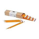 Amazon Basics Holzgefasste Bleistifte, HB, vorgespitzt, 30 Stück, orange