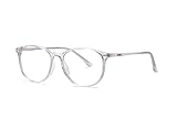 Musivon Blaulichtfilter Brille Damen Ohne Stärke - Herren Blaufilter Computerbrille Fensterglas Bildschirmbrille (Weiß)