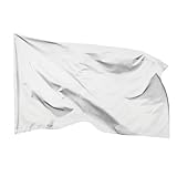 PHENO FLAGS Weiße Flagge 90x150 cm - Extrem wetterbeständige Fahne mit Messingösen, 100% Polyester, robuste Doppelnaht & in lebendigen Farben - Fahne zum Bemalen für Familienfeiern & Firmenfeste